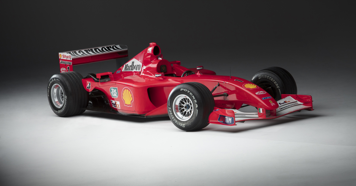 2001 Ferrari F2001 offered at Sotheby’s Contemporary Art Evening Sale live auction 2017